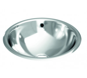 Built-in washbasin 405mm without overflow outlet flat wing